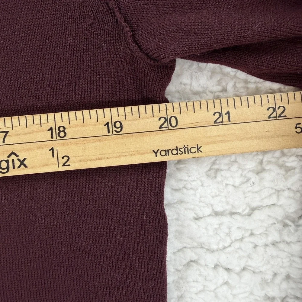 Banana Republic Baruffa Sweater Mens Medium Red Merino Wool V Neck Knit Pullover